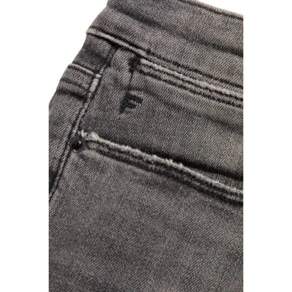 FRAME Le High Skinny Jeans Frayed Hem Whiskered Stretch Berwick Black Sz 23-24 - Picture 10 of 10